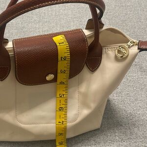 Light Beige / Brown Longchamp Medium Size Hand Bag Good Condition